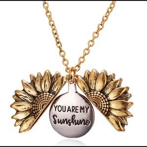 You are my Sunshine Sunflower Necklace